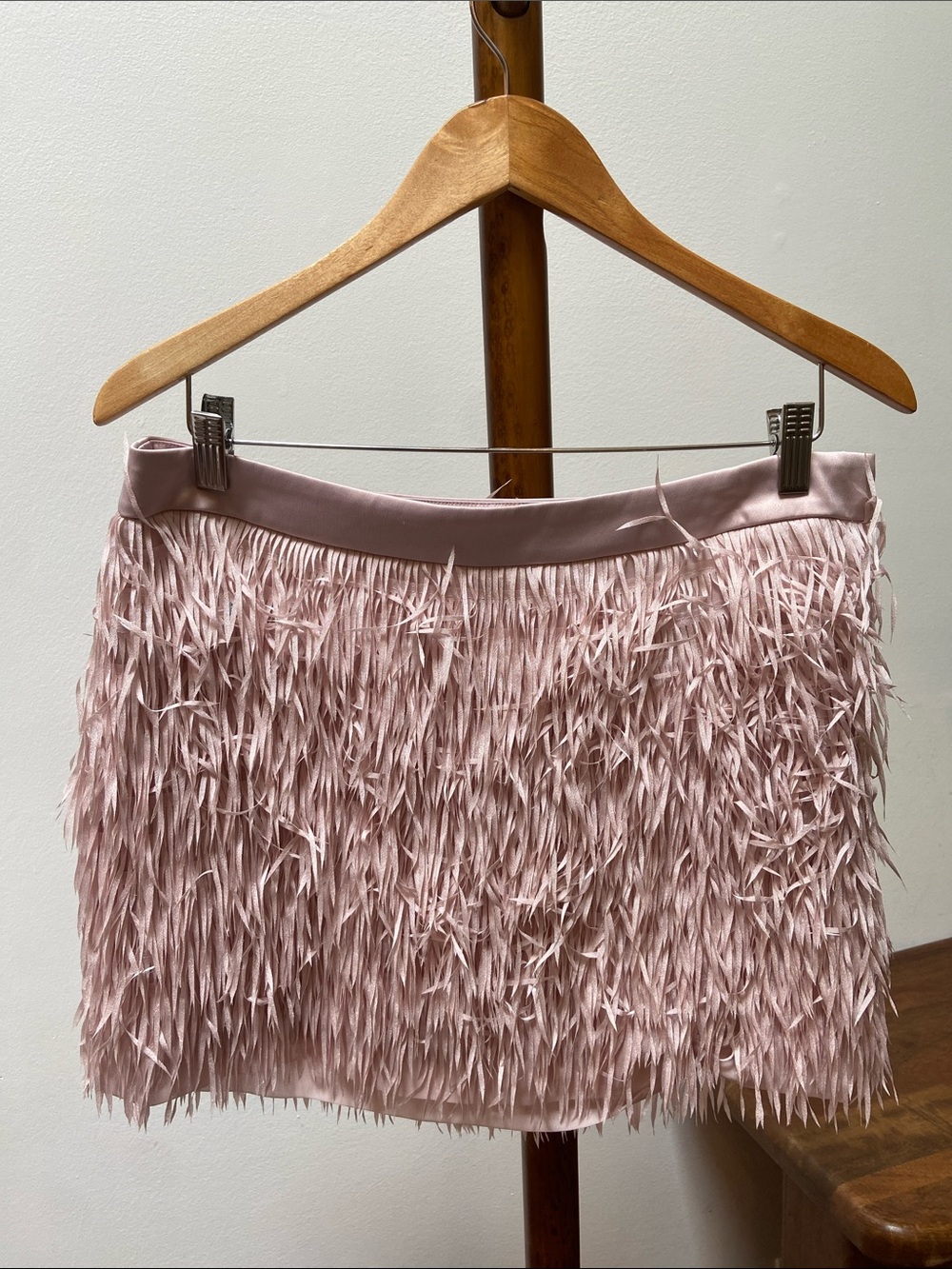 Express Pink Fringe Mini Skirt Size 10 Night Out Party Dancing